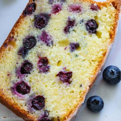 Blueberry Bread with the Best Glaze - Simply Home Cooked