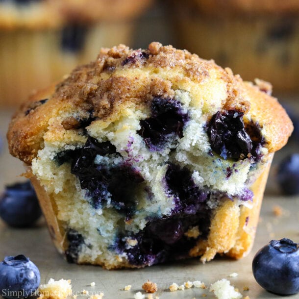 AMAZING Blueberry Muffins (super moist) - Simply Home Cooked