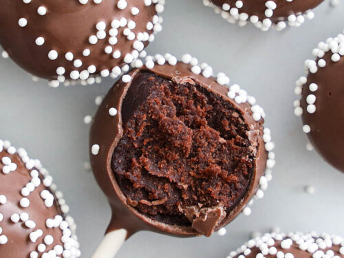 Delicious Homemade Chocolate Cake Pops on Sticks on Preparation Stock Image  - Image of horizontal, joystick: 102779349