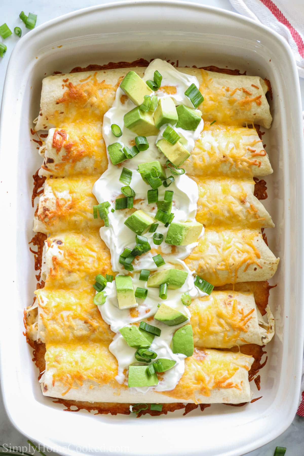 Easy Chicken Enchiladas   Simply Home Cooked