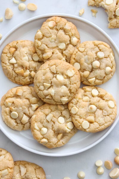 White Chocolate Macadamia Nut Cookies - Simply Home Cooked