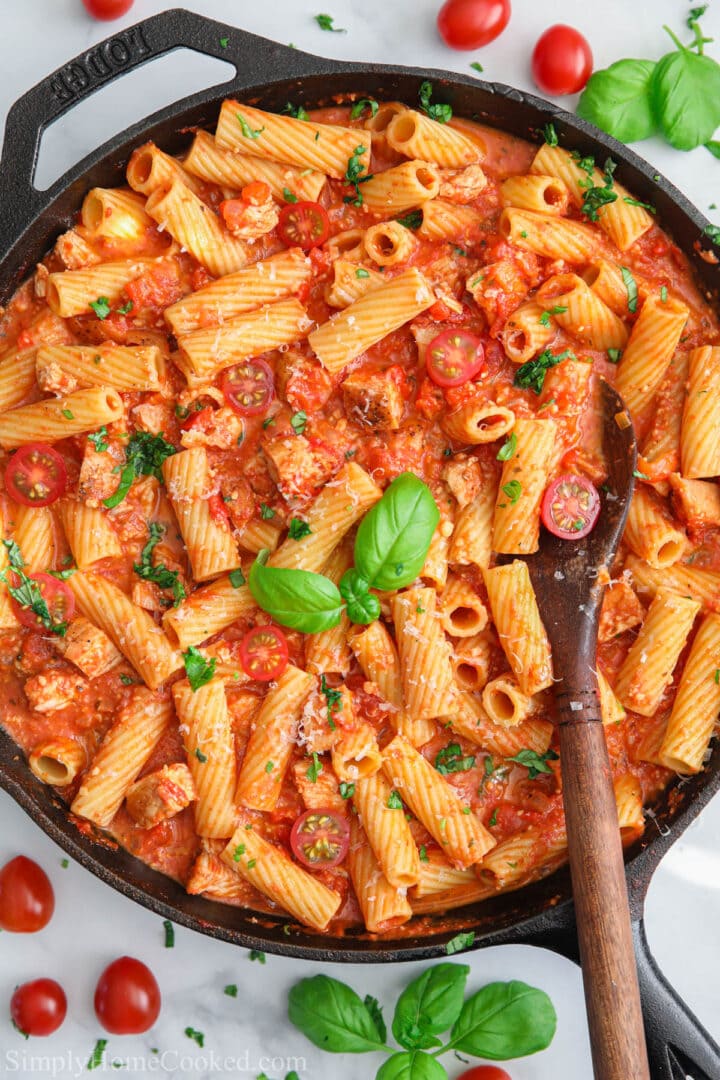 Chicken Riggies (Spicy Chicken Rigatoni) - Simply Home Cooked