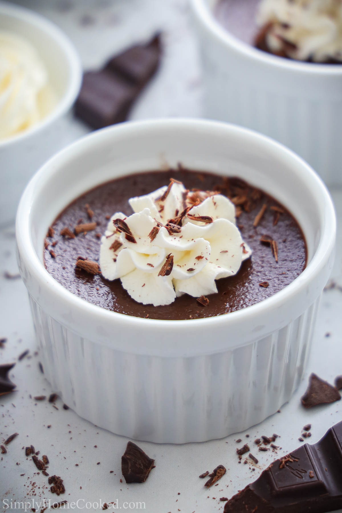 Chocolate Pots de Creme - Hot Chocolate Pots de Créme & Marshmallow