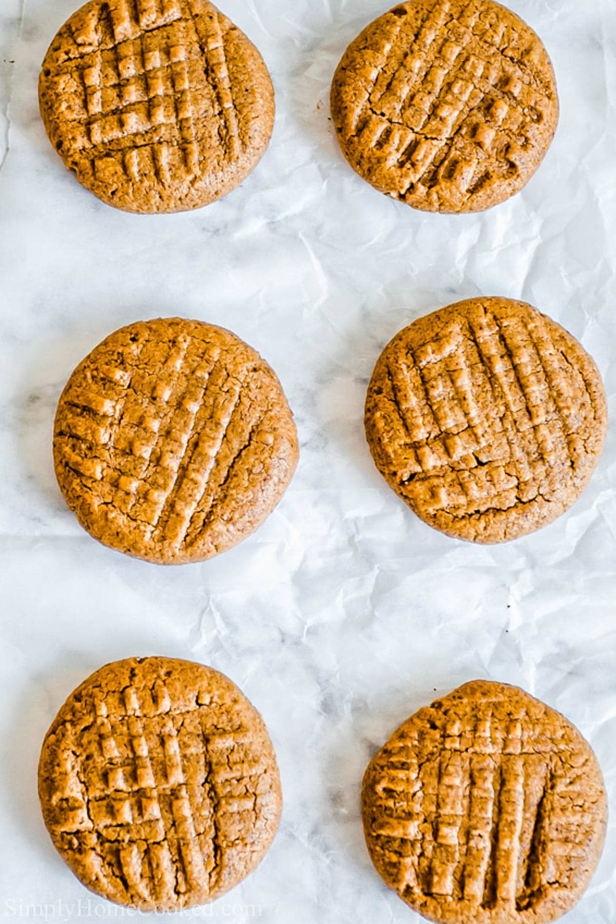 Vertical image of Keto Peanut Butter Cookies