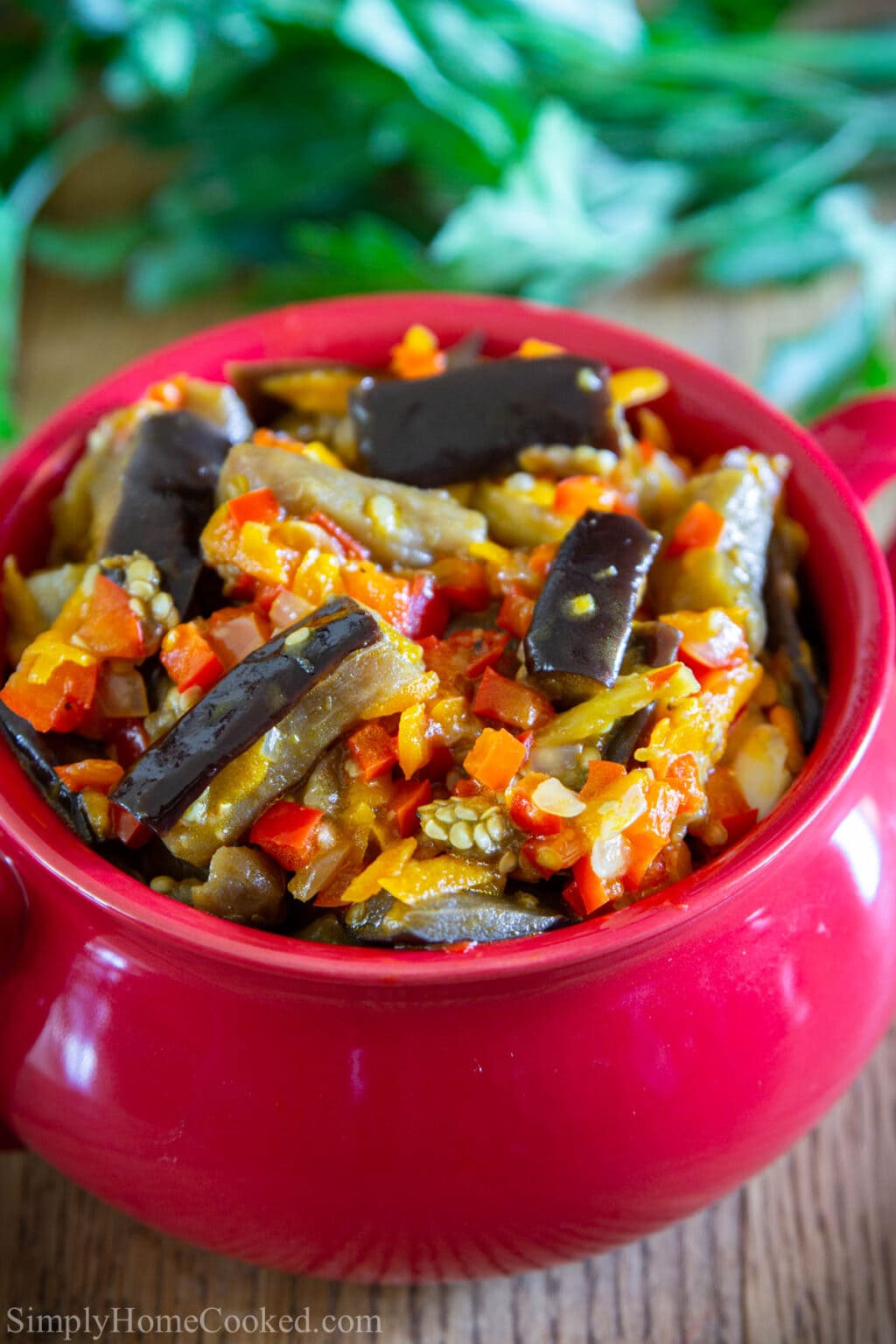 Eggplant Salad With Sweet Chili Sauce Simply Home Cooked