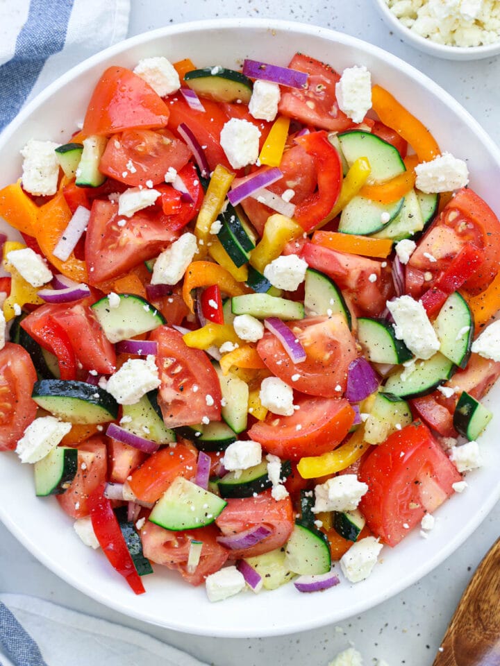 Tomato Garlic Salad - Simply Home Cooked