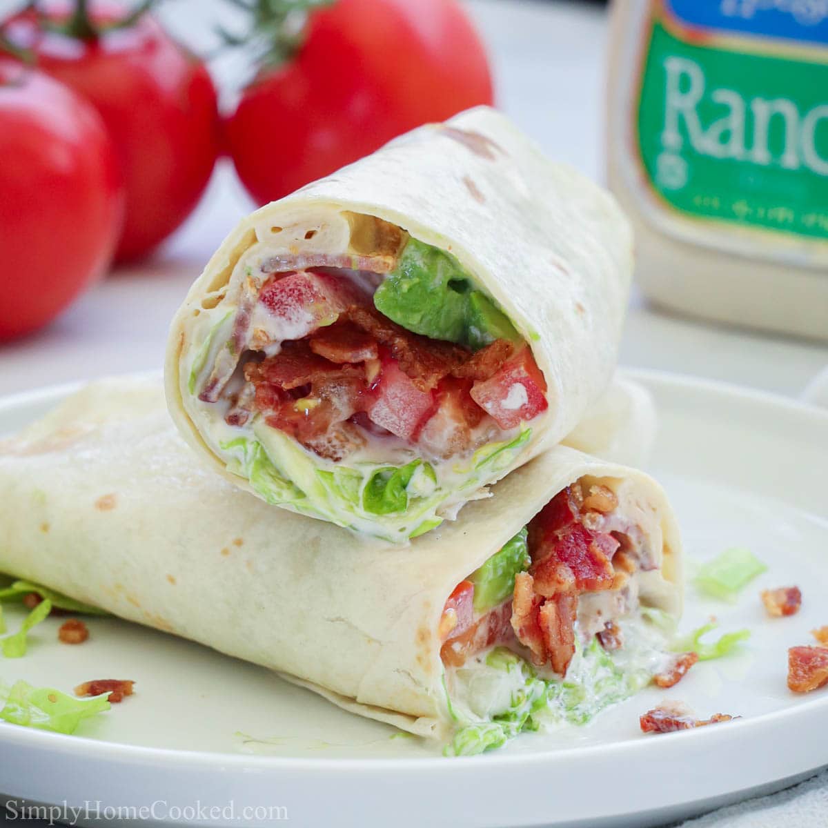 Easy BLT Wrap - Simply Home Cooked