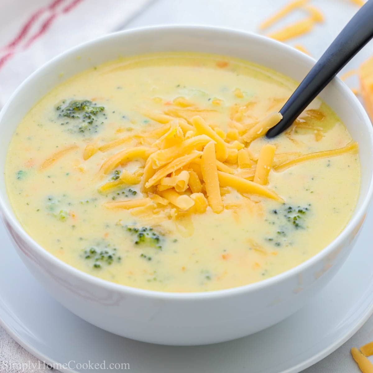 Panera Copycat Broccoli Cheddar soup Simply Home Cooked