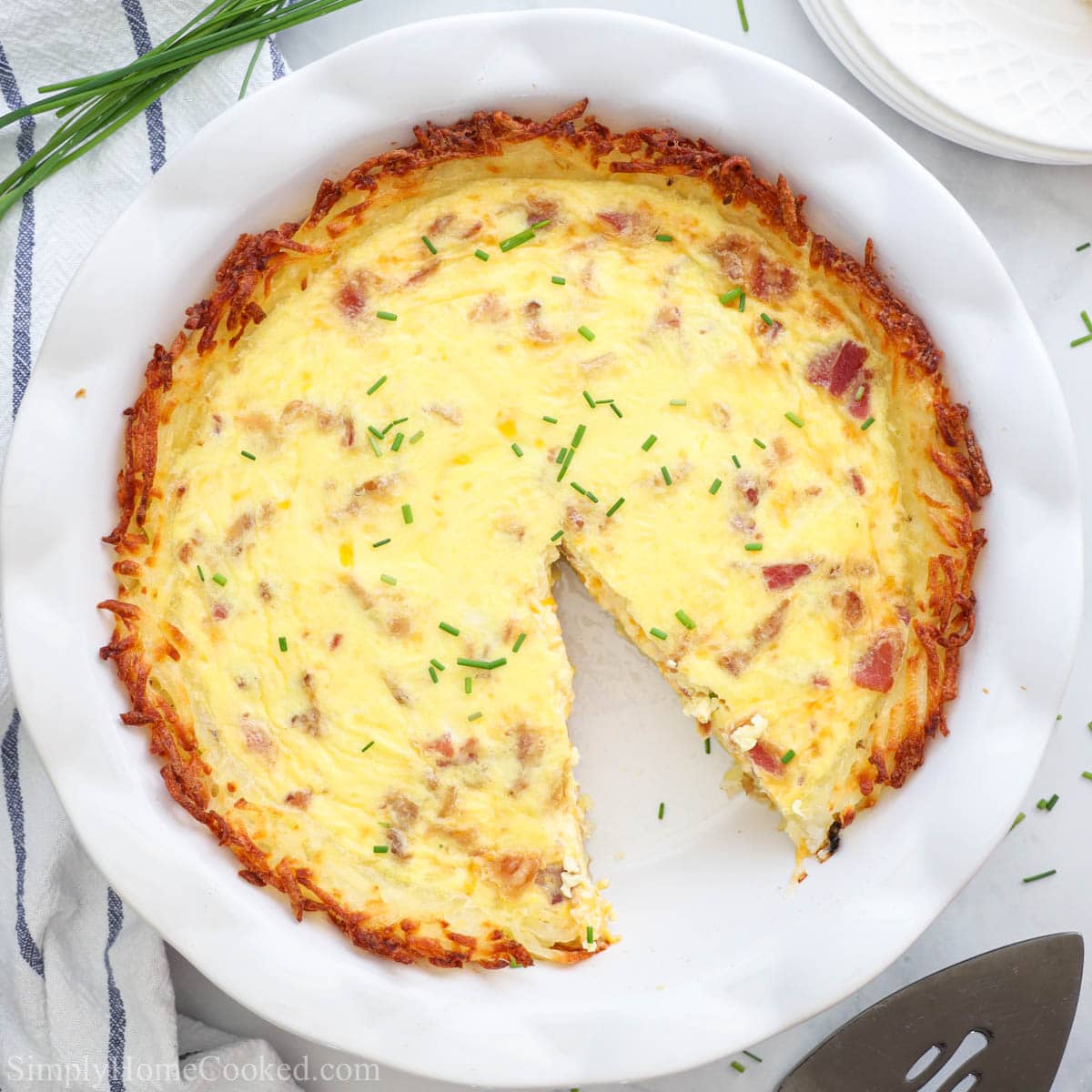 Hash Brown Quiche - Simply Home Cooked