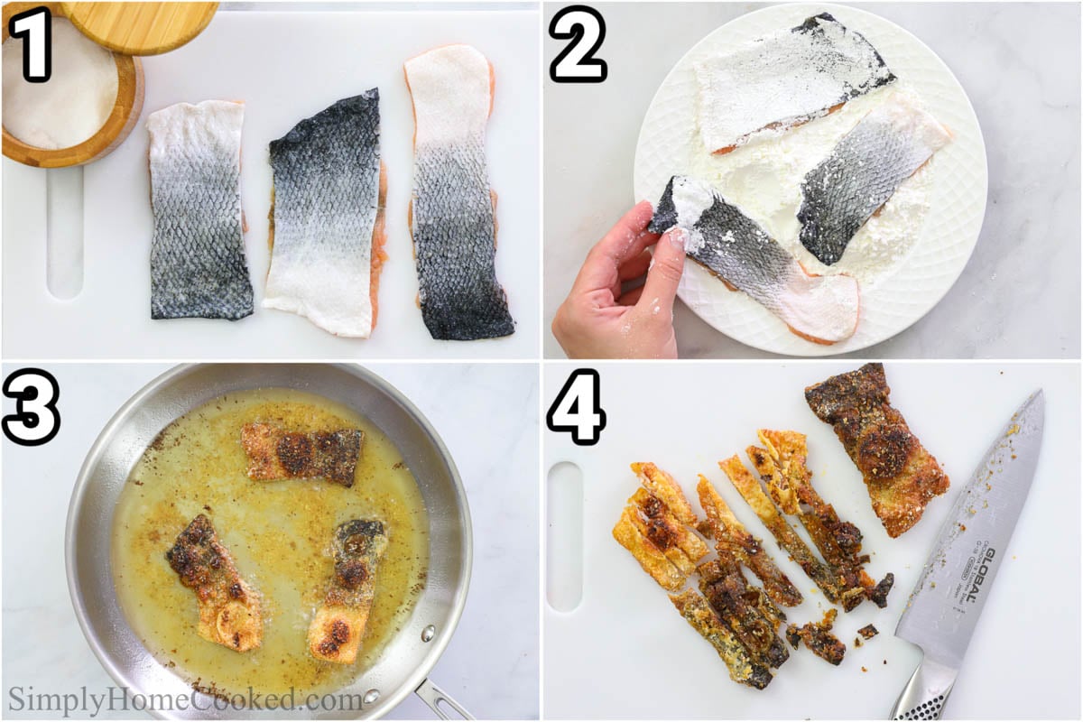 Steps to make Salmon Skin Roll