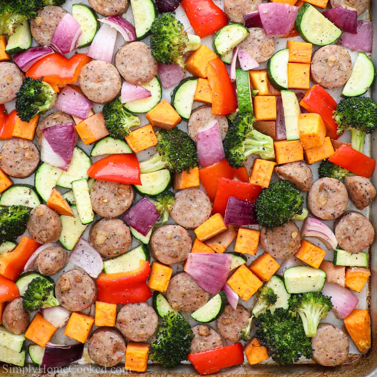 Sheet Pan Sausage with Veggies - The Defined Dish
