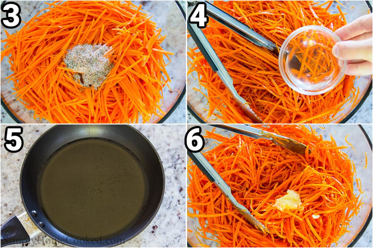 Grated Carrots, Three Ways