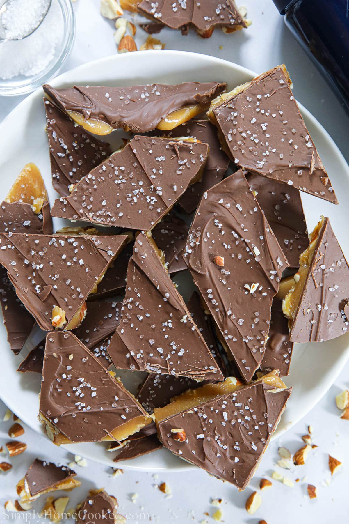 Plate of Easy Toffee.
