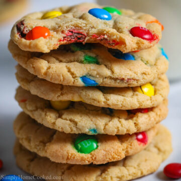 Rainbow M&M cookies - Cooking with my kids