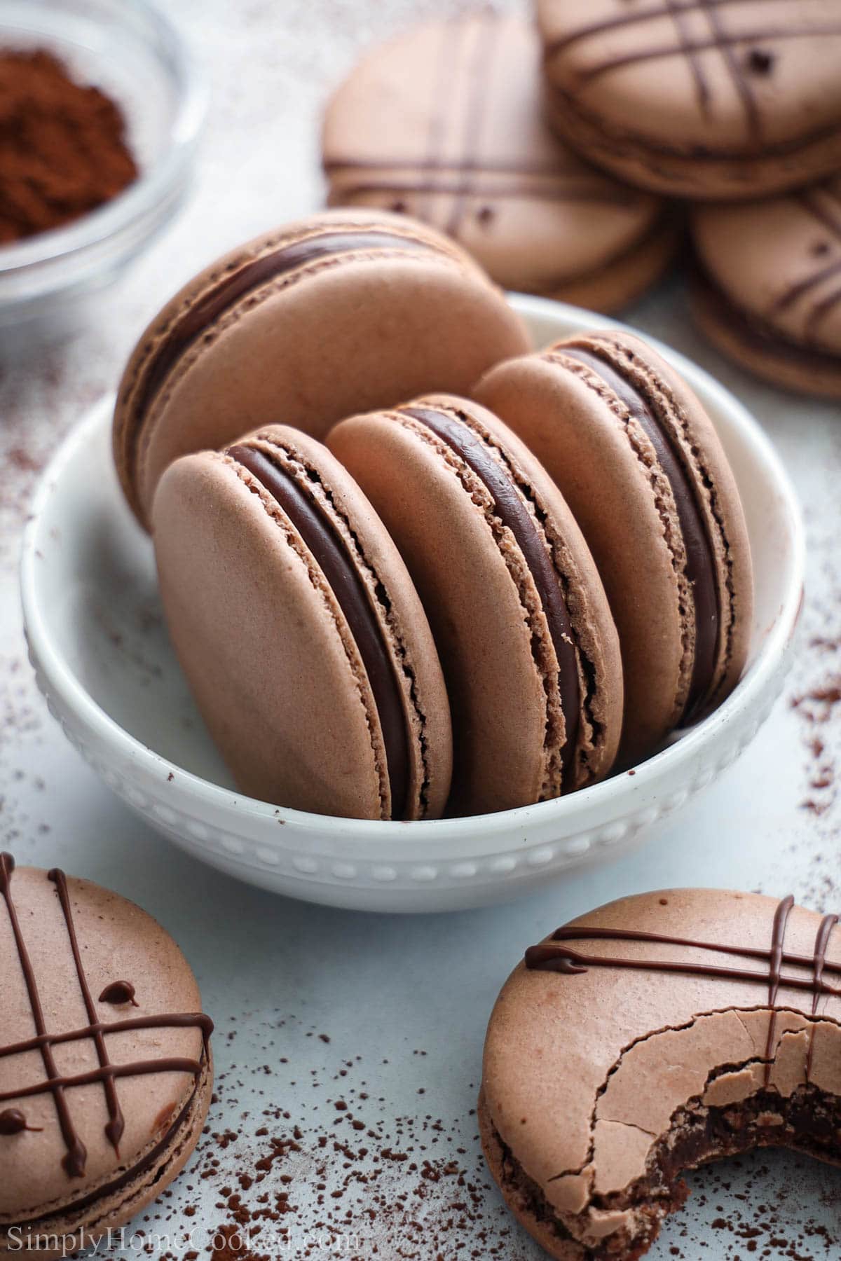 Chocolate Macaron Recipe - Simply Home Cooked
