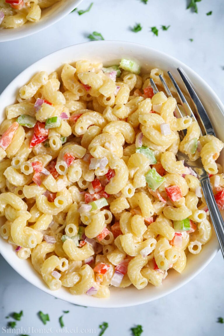 Creamy Pasta Salad - Simply Home Cooked