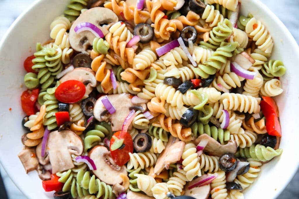 Tri Color Pasta Salad (VIDEO) - Simply Home Cooked