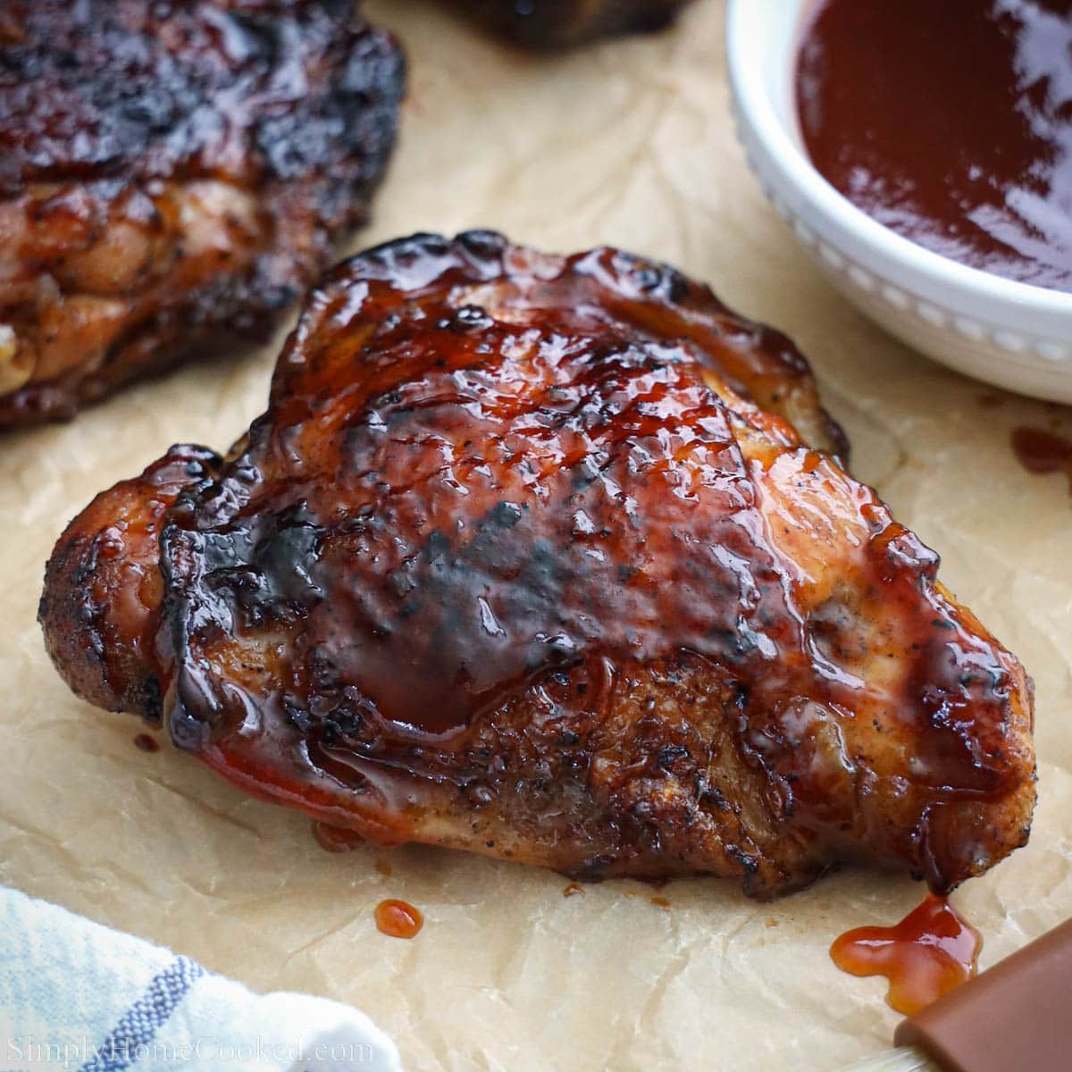Grilled BBQ Chicken Thighs - Simply Home Cooked