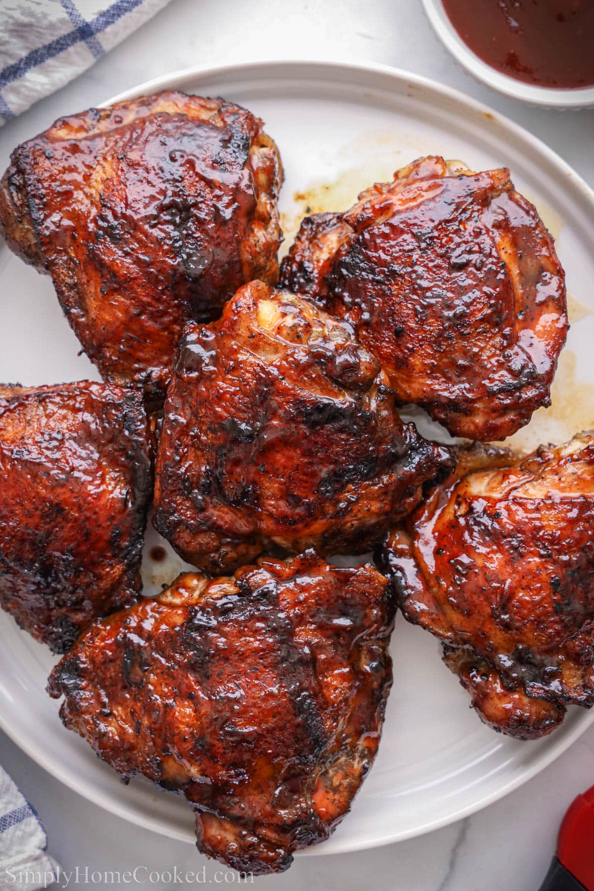 Grilled BBQ Chicken Thighs - Simply Home Cooked
