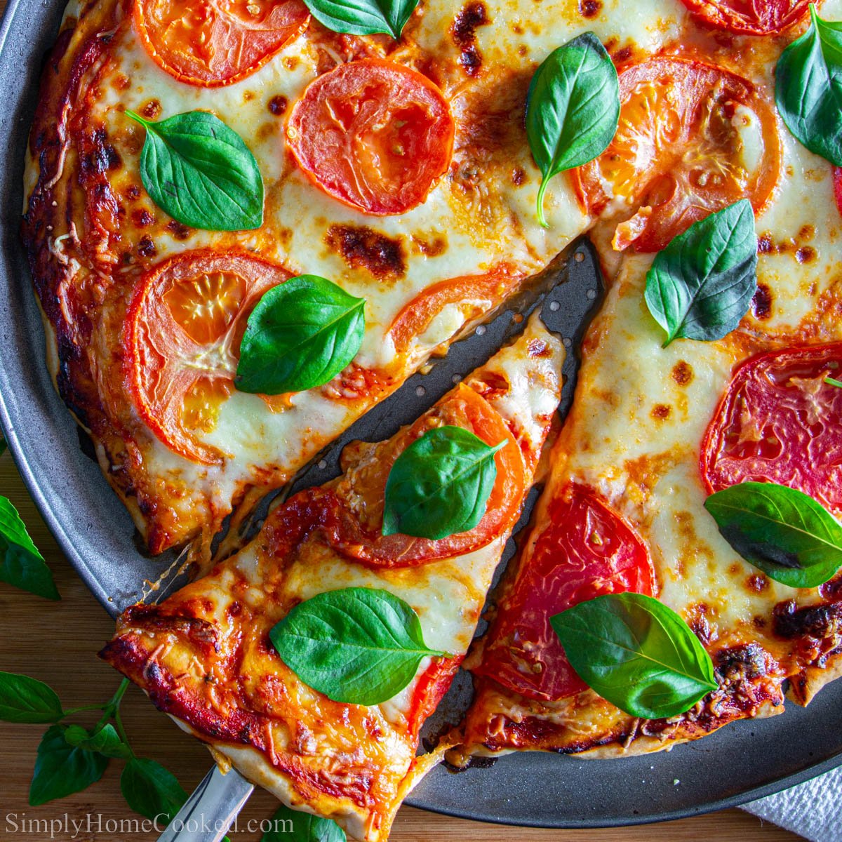 Easy sheet pan Margherita pizza - Simply Delicious