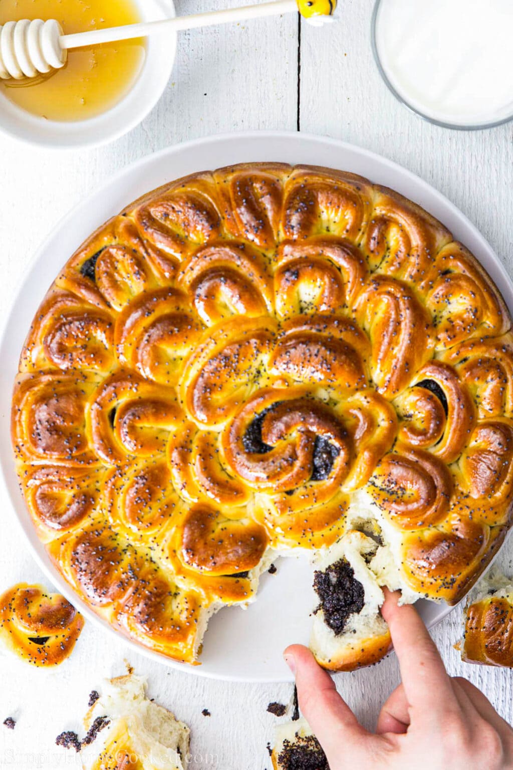 Easy Poppy Seed Pull Apart Bread - Simply Home Cooked