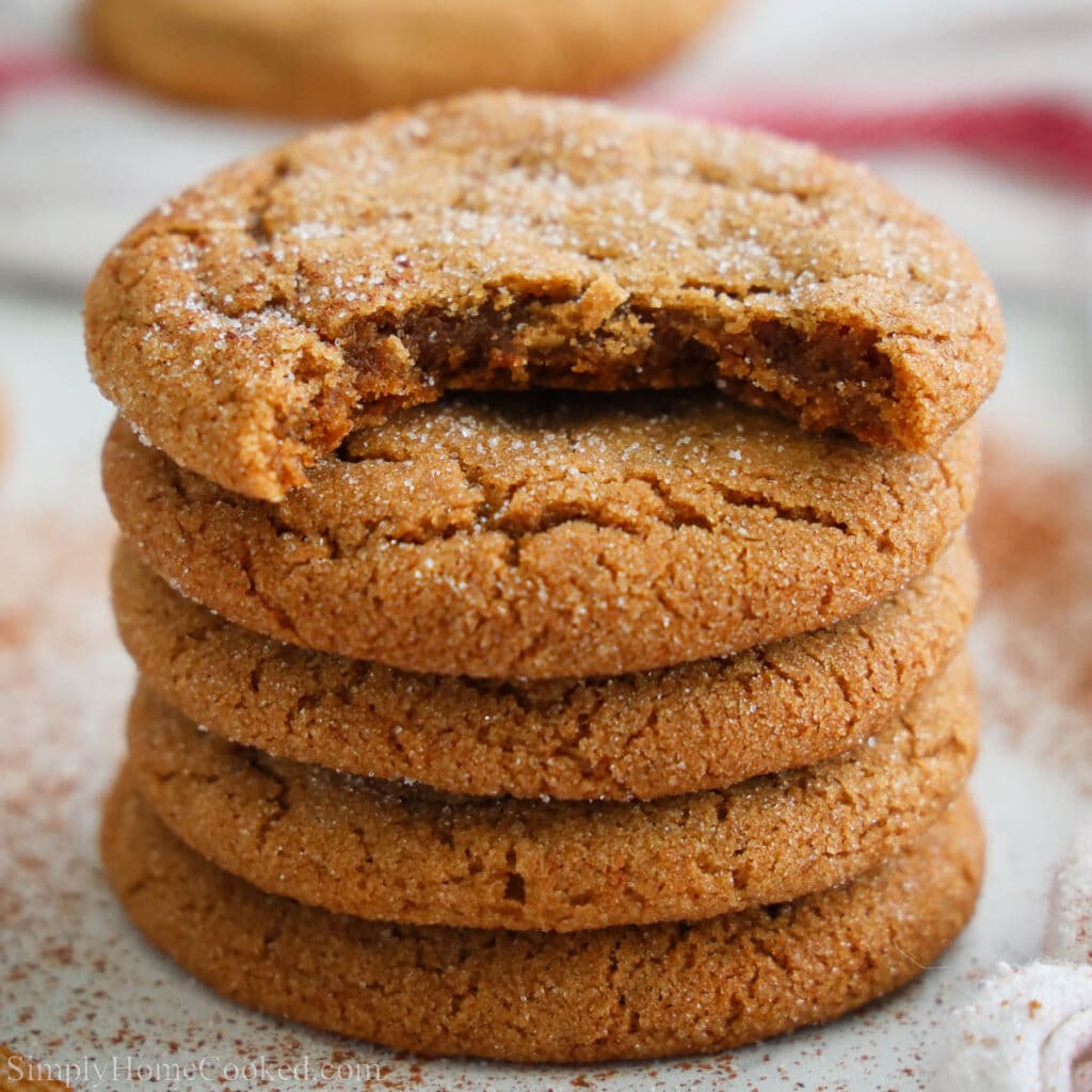 Chewy Ginger Molasses Cookies - Simply Home Cooked