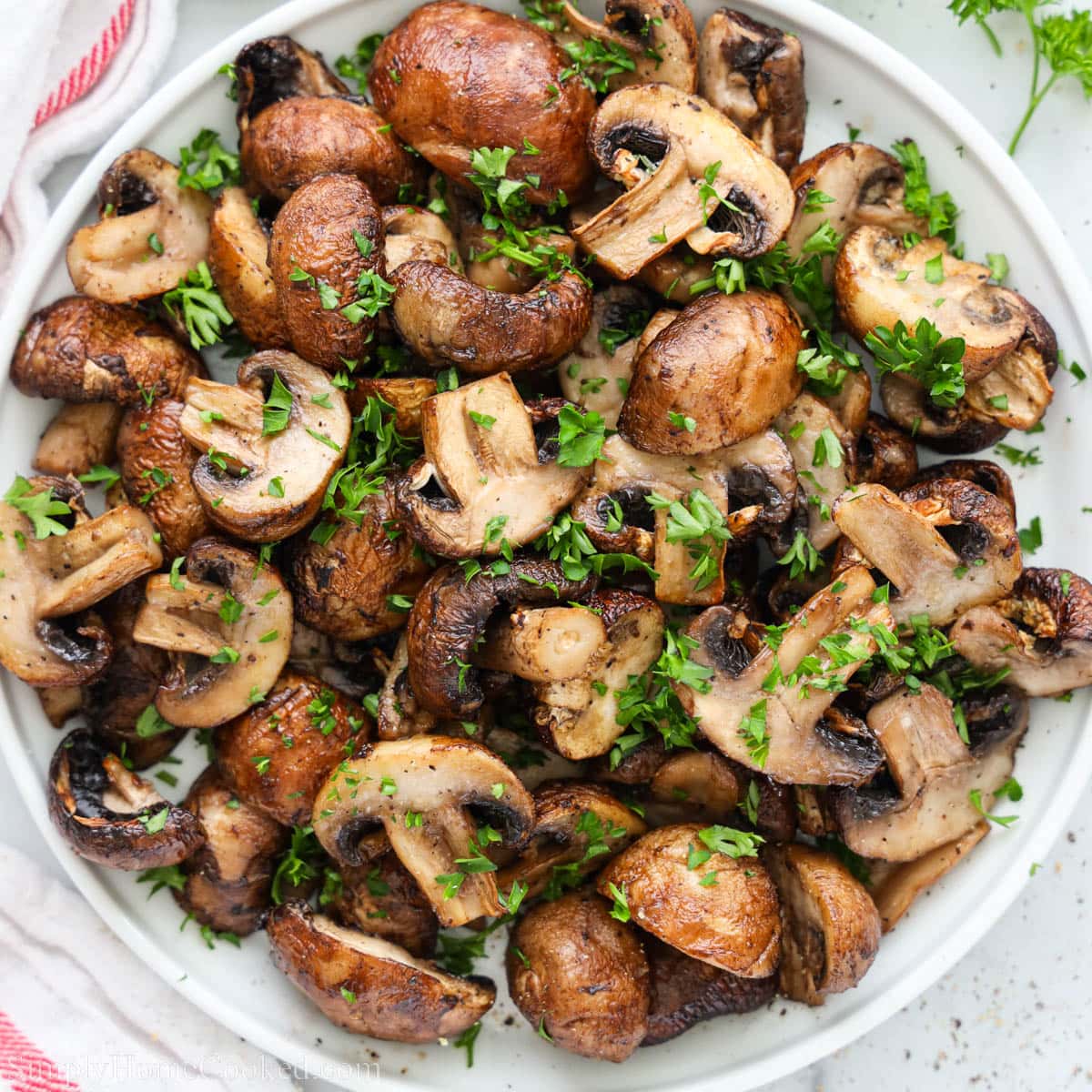 Air Fryer Mushrooms - Simply Home Cooked