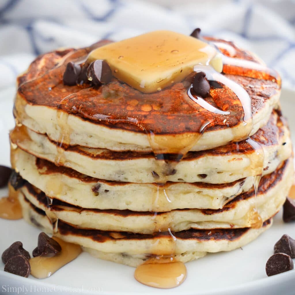 Chocolate Chip Pancakes - Simply Home Cooked