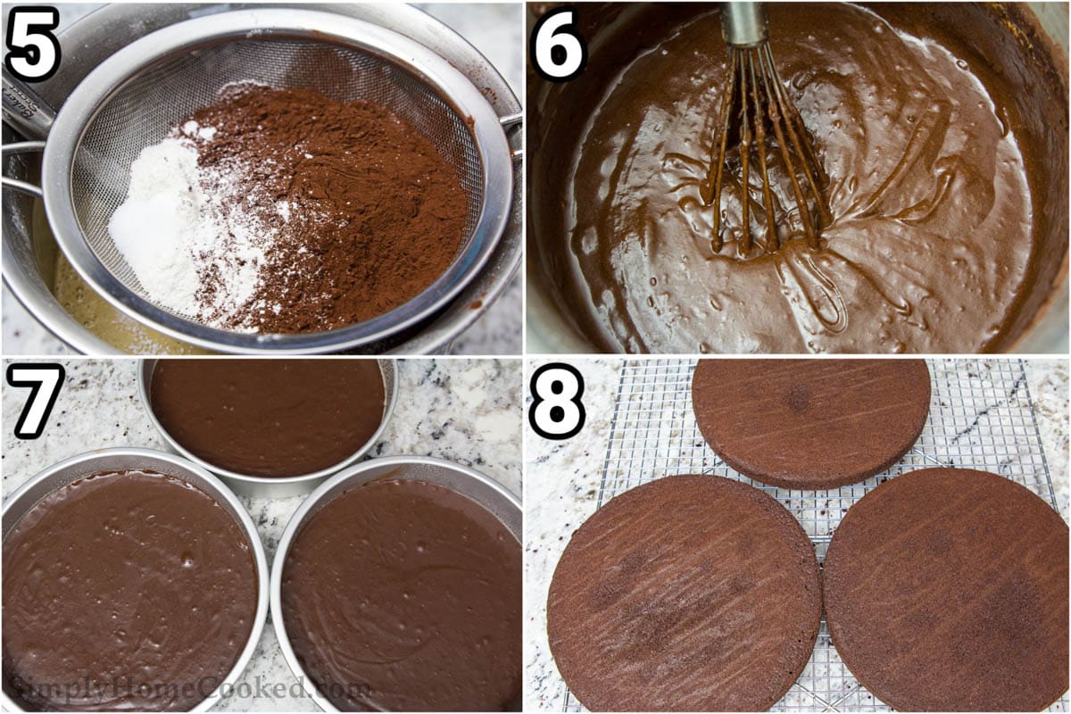 steps to make Chocolate Spread Cake