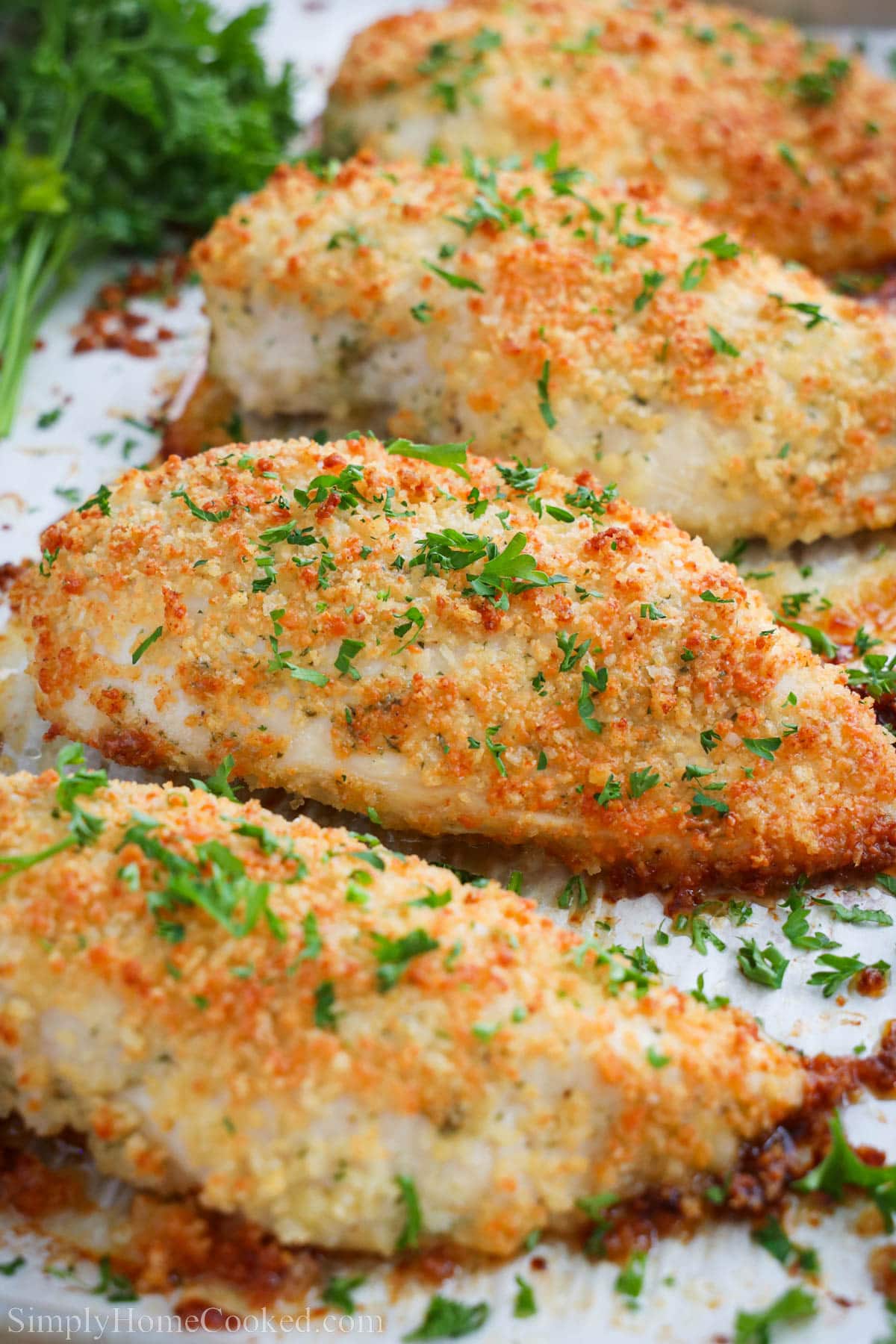 Close up of Baked Ranch Chicken.