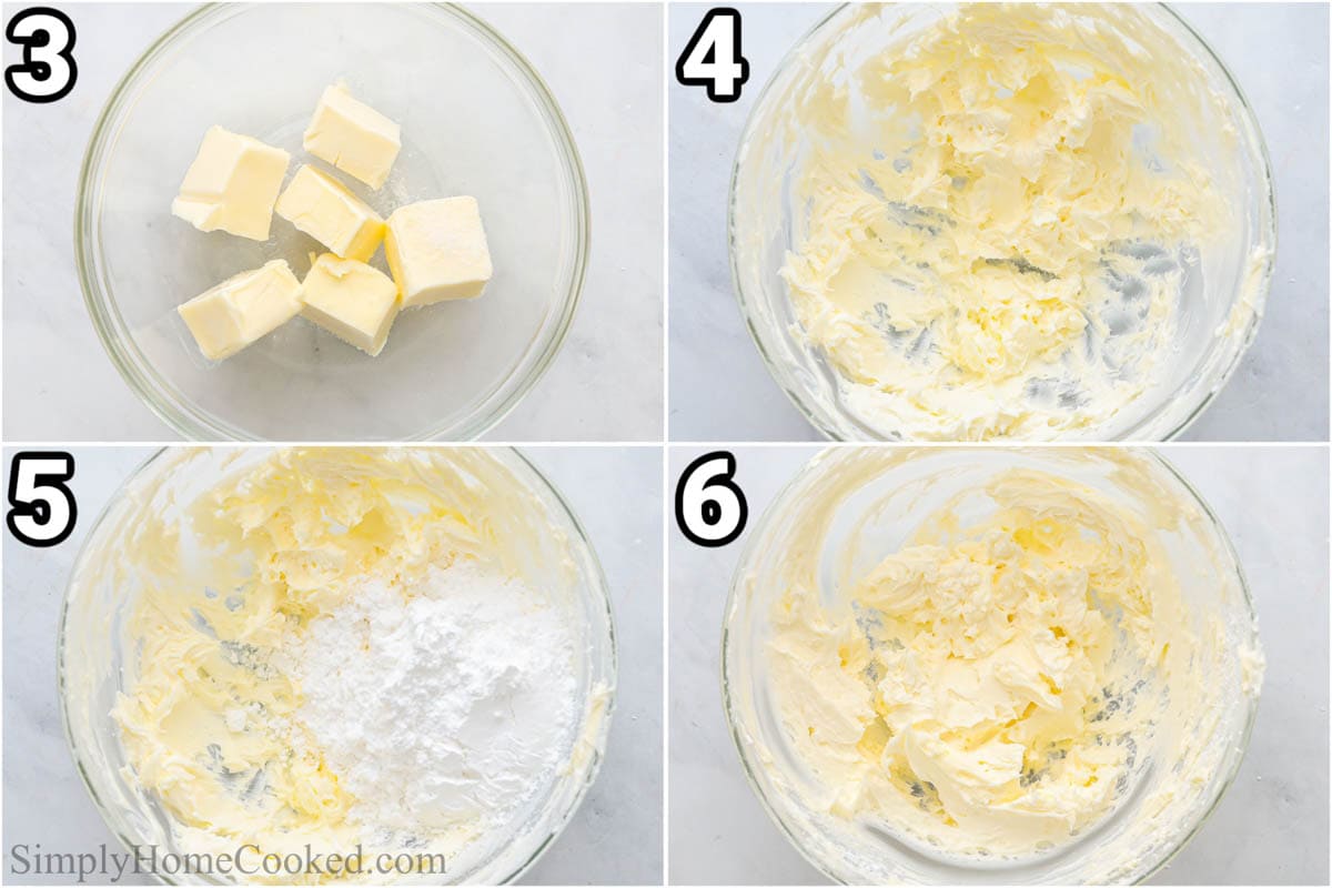 Steps to make Strawberry Margarine: whip the margarine, add confectioner's sugar, and mix.