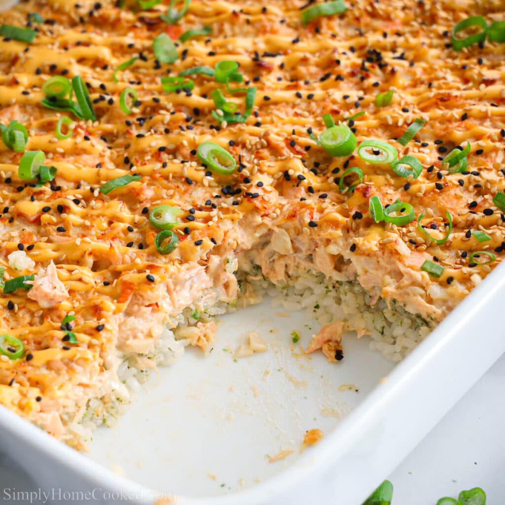 Salmon Sushi Bake - Simply Home Cooked
