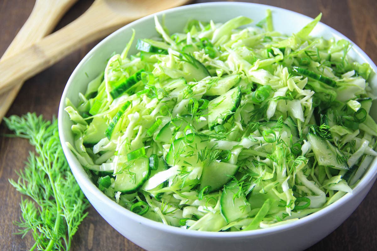 Cabbage Cucumber Salad.