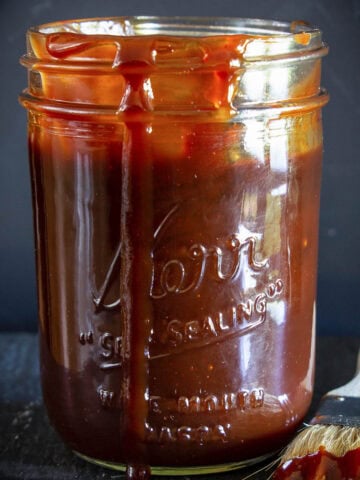 Jar of Homemade BBQ Sauce.