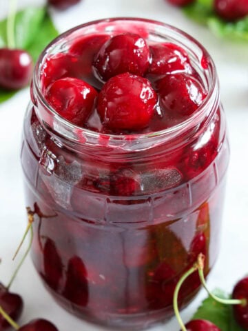 Cherry Pie Filling in a jar.