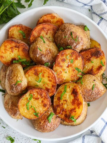 Overview of Roasted Yukon Gold Potatoes.