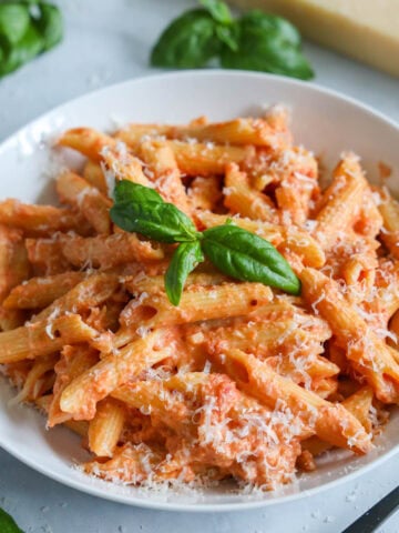 Close up of Penne Alla Vodka.