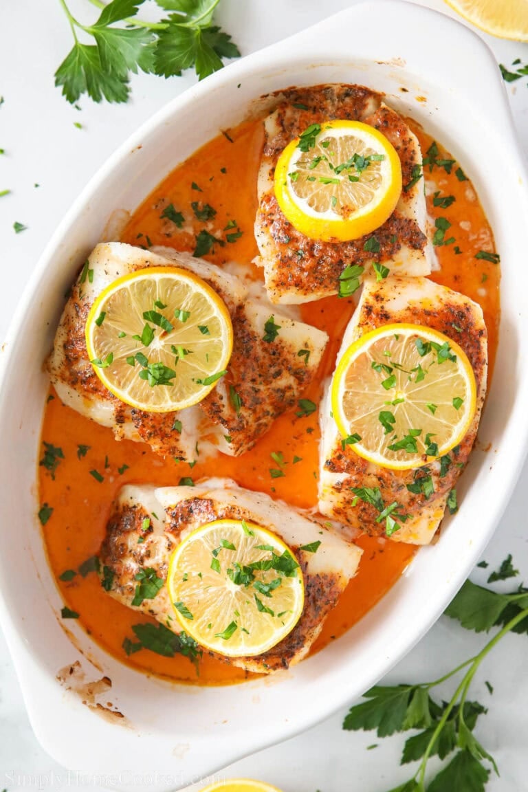 Lemon Butter Baked Cod - Simply Home Cooked