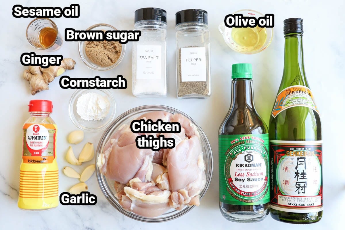 Ingredients for Teriyaki Chicken: