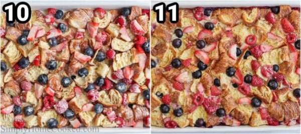 Steps to make a Sweet Croissant Breakfast Casserole: bake the casserole.