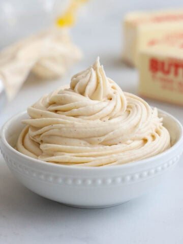 Brown Butter Cream Cheese Frosting in a bowl.