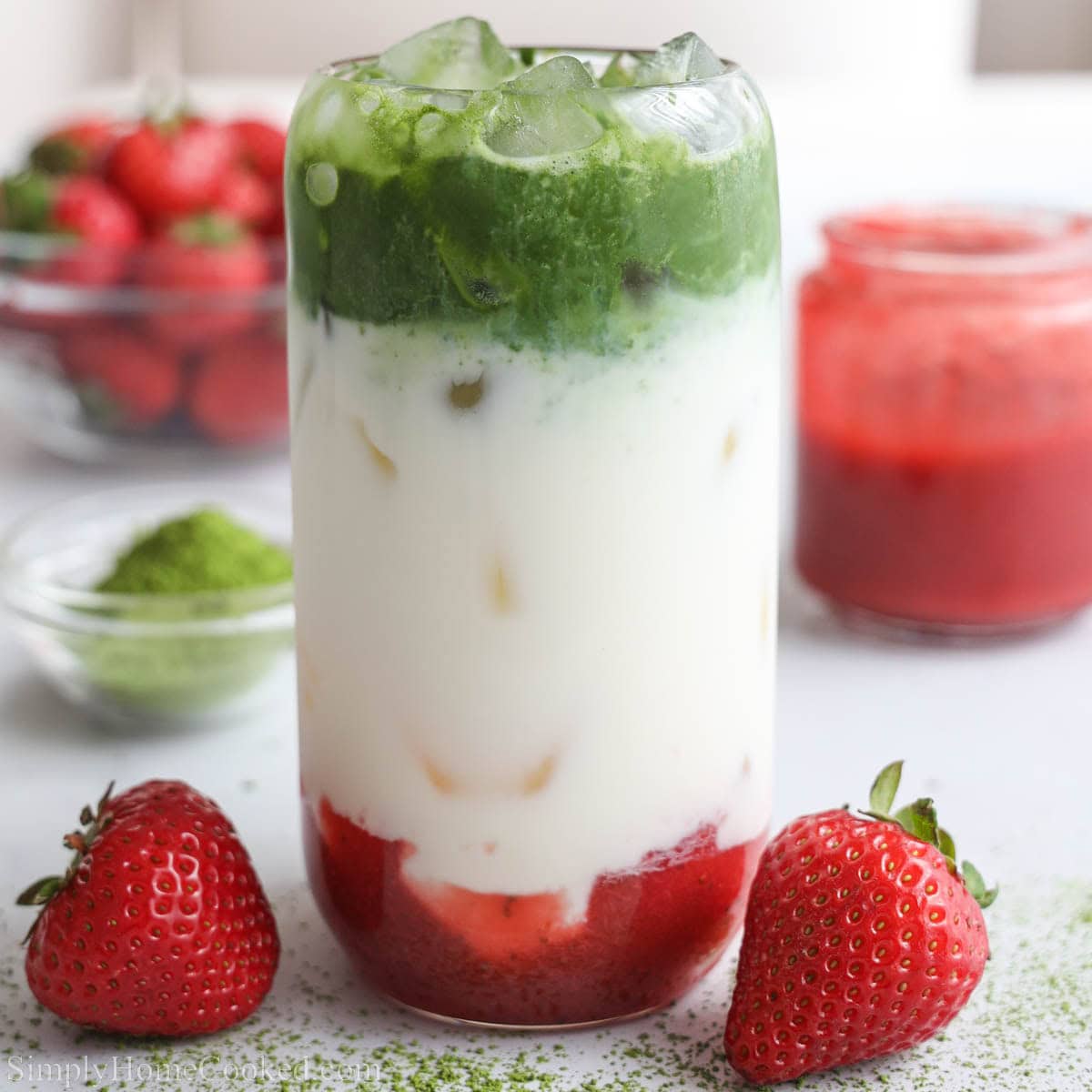 Strawberry Matcha - Simply Home Cooked